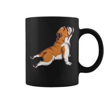 English Bulldog Yoga Dog Lover Namaste Coffee Mug | Mazezy
