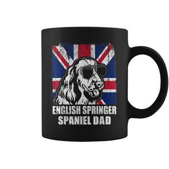 English Springer Spaniel Dad Cool Uk Flag Vintage Retro Coffee Mug - Monsterry UK