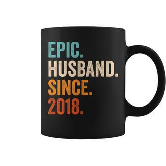 Epic Husband Since 2018 5Th Wedding Anniversary Coffee Mug - Monsterry AU