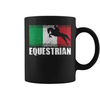 Equestrian Sport Italy Flag Italian Horse Rider Coffee Mug - Monsterry CA