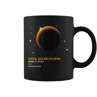 Erie Pennsylvania Pa Total Solar Eclipse April 8 2024 Coffee Mug | Mazezy