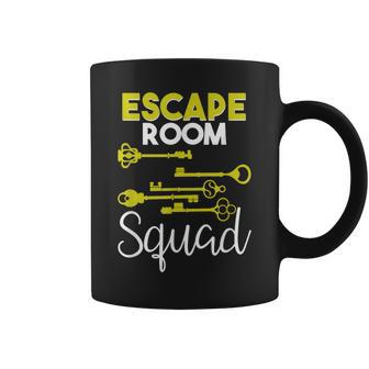 Escape Room Squad Vintage Key Lock Team Crew Coffee Mug - Monsterry
