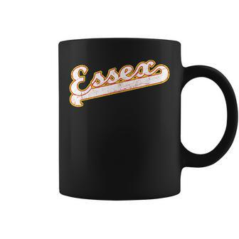 Essex Retro Distressed Look In Essex County Flag Colours Coffee Mug - Seseable