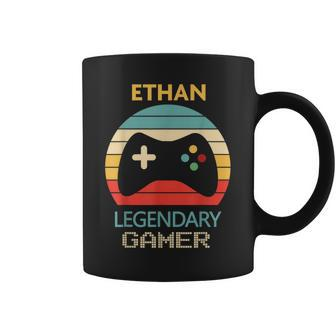 Ethan Name Personalised Legendary Gamer Coffee Mug - Seseable