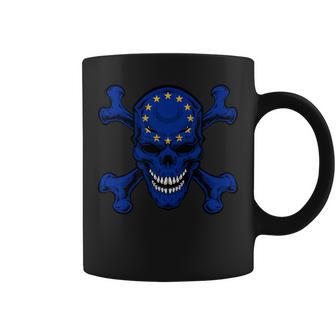 European Union Skull Pride European Union Flag Eu Souvenir Coffee Mug - Monsterry UK