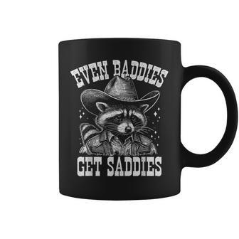 Even Baddies Get Saddies Raccoon Oddly Specific Meme Coffee Mug - Monsterry CA