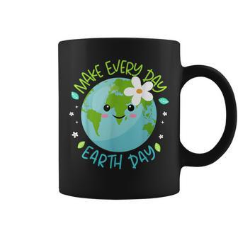 Make Every Day Earth Day Cute Planet Save Environment Women Coffee Mug | Mazezy AU