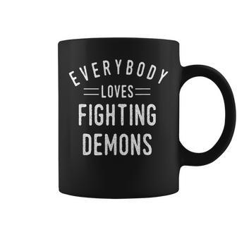 Everybody Loves Fighting Demons Cool Coffee Mug - Monsterry UK