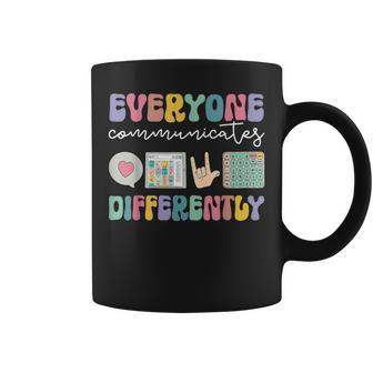 Everyone Communicates Differently Special Education Autism Coffee Mug | Mazezy