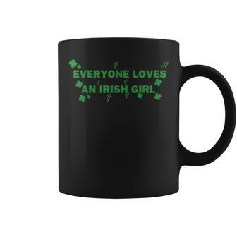 Everyone Loves An Irish Girl Women Patrick's Day Coffee Mug - Seseable