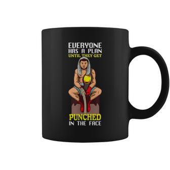 Everyone Has Plan Until Get Punched Boxing Fight Training Coffee Mug - Monsterry DE