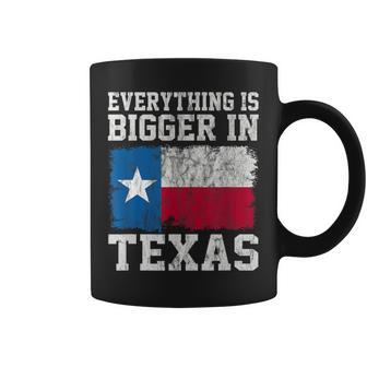 Everything Is Bigger In Texas Vintage Houston Dallas Austin Coffee Mug - Monsterry DE