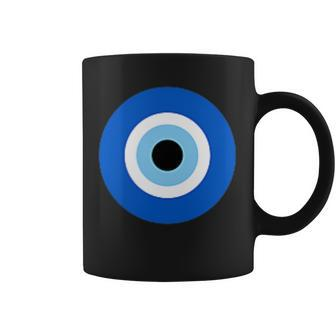 Evil Eye Hamsa Greek Good Luck Protection Coffee Mug - Monsterry