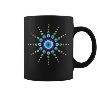 Evil Eye Protection Greek Turkish Nazar Charm Graphic Coffee Mug - Monsterry DE