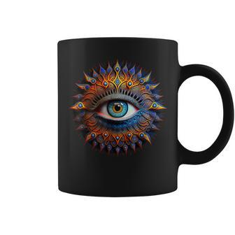 Evil Eye Symbol Of Protection Spiritual Esoteric Coffee Mug - Monsterry