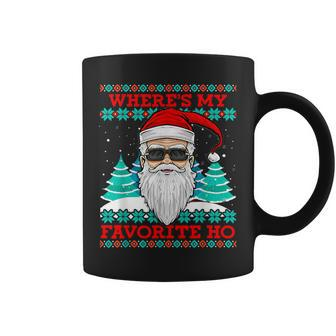 Evil Santa Where's My Favorite Ho Ugly Christmas Xmas Coffee Mug - Monsterry DE