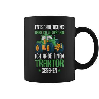 Excuse Das Ich Zu Spät Bin Traktor Trecker Children's Black S Tassen - Seseable