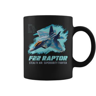F-22 Raptor Fighter Jet Military Airplane Pilot Veteran Day Coffee Mug - Thegiftio UK