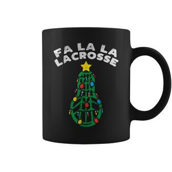 Fa La Lacrosse Christmas Lax Player Goalie Team Coffee Mug - Monsterry CA