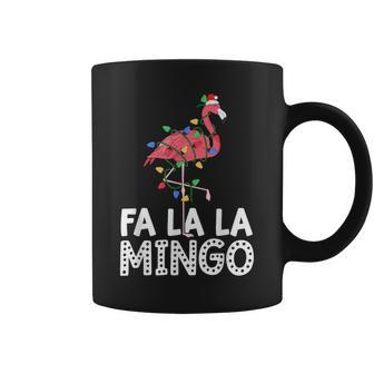 Fa La La Mingo Flamingo Christmas Tree Lights Tropical Xmas Coffee Mug - Monsterry DE