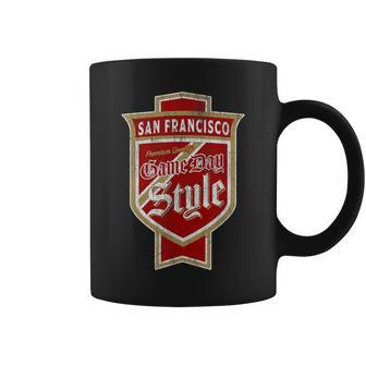 Faded San Francisco Sunday Bay Area Faithful Beer Label Coffee Mug | Mazezy