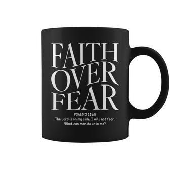 Faith Over Fear Christian On Back Coffee Mug | Mazezy AU