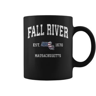 Fall River Massachusetts Ma Vintage American Flag Coffee Mug - Monsterry AU