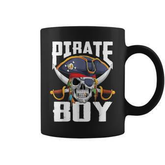Family Skull Pirate Boy Jolly Roger Crossbones Flag Coffee Mug - Thegiftio UK