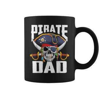 Family Skull Pirate Dad Jolly Roger Crossbones Flag Coffee Mug | Mazezy DE