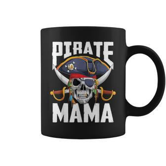 Family Skull Pirate Mama Jolly Roger Crossbones Flag Coffee Mug - Thegiftio UK