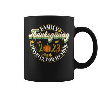 Family Thanksgiving 2023 Thankful For My Tribe Group Autumn Coffee Mug - Monsterry CA