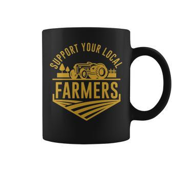 Farm Local Food Patriotic Farming Idea Farmer Coffee Mug | Mazezy