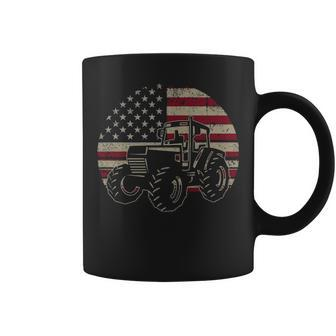 Farm Tractors Usa Flag Patriotic Farming 4Th Of July Farmer Coffee Mug | Mazezy