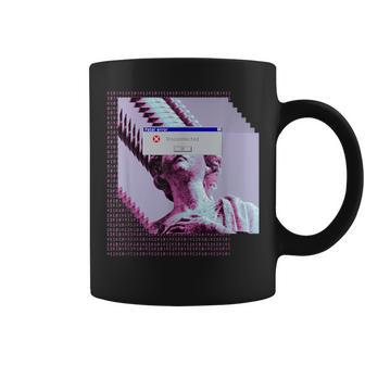 Fatal Error Disconnected Glitch Statue Vaporwave Retro 80S Coffee Mug - Monsterry AU