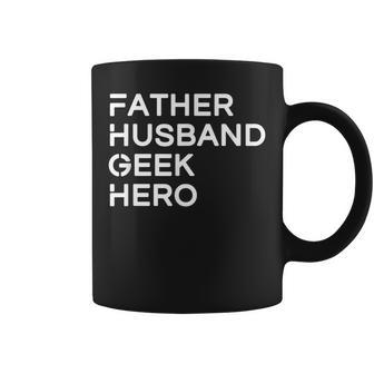 Father Husband Geek Hero Nerd Father Coffee Mug - Monsterry