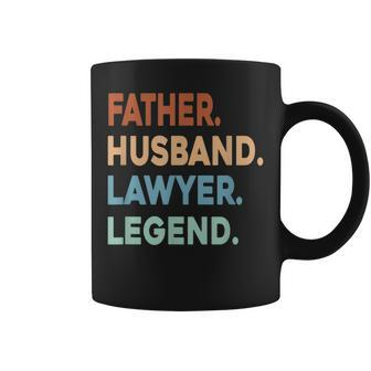 Father Husband Lawyer Legend Fathers Day Coffee Mug - Thegiftio UK
