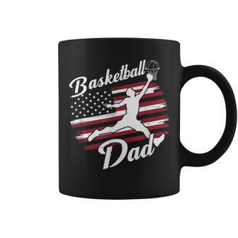 Father's Day 4Th July American Flag Basketball Sport Dad Men Coffee Mug - Seseable