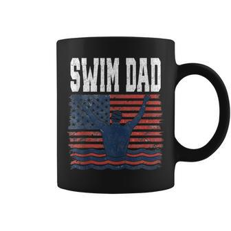 Father's Day 4Th Of July Swim Dad American Us Flag Coffee Mug - Thegiftio UK