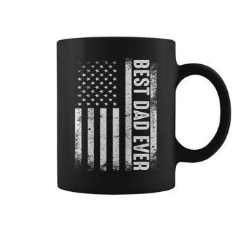 Father's Day Best Dad Ever With Us American Flag Dad Day Coffee Mug - Seseable