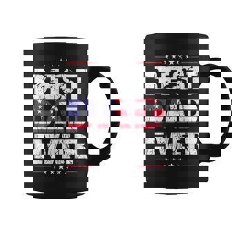 Fathers Day Dad Best Dad Ever Us American Flag Coffee Mug - Seseable