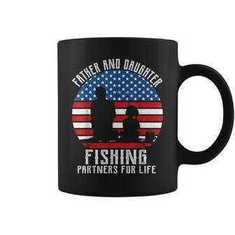 Fathers Day Fishing Dad From Daughter Fishing 4Th Of July Us Coffee Mug - Seseable