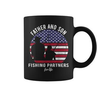 Fathers Day Fishing For Dad From Son Fishing 4Th Of July Usa Coffee Mug - Seseable