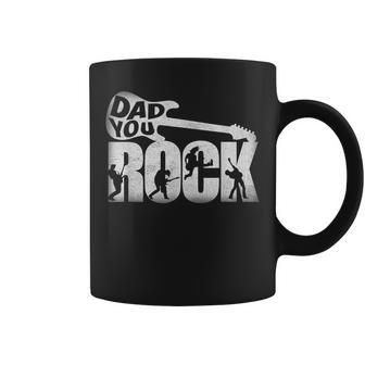 Fathers Day Dad You Rock Guitar Vintage Adults Coffee Mug - Seseable