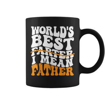 Father's Day Retro Dad World's Best Farter I Mean Father Coffee Mug - Seseable