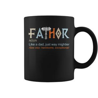 Fathor Like A Dad Just Way Mightier Father's Day Viking Coffee Mug - Monsterry UK