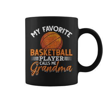 My Favorite Basketball Player Calls Me Grandma Basketball Coffee Mug - Seseable