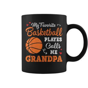 My Favorite Basketball Player Calls Me Grandpa Fathers Day Coffee Mug - Thegiftio UK