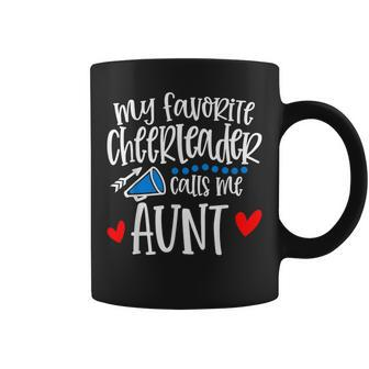 My Favorite Cheerleader Calls Me Aunt Cheerleading Coffee Mug - Seseable