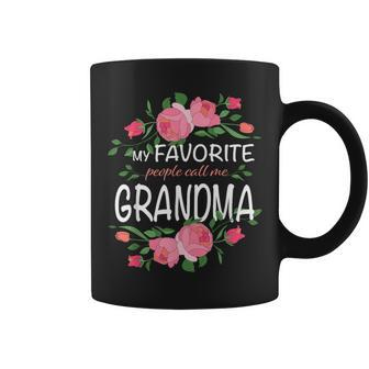 My Favorite People Call Me Grandma Floral Coffee Mug - Monsterry DE