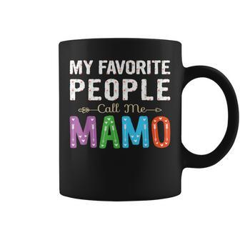 My Favorite People Call Me Mamo Cute Floral Grandma Coffee Mug - Monsterry